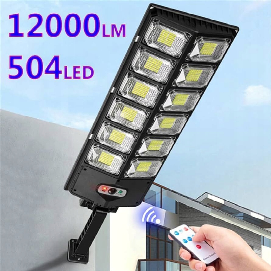 Pouličné svietidlo 252 W 12000 lm, solárne napájanie